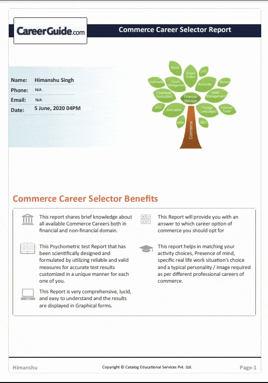 Commerce Career Selector Sample