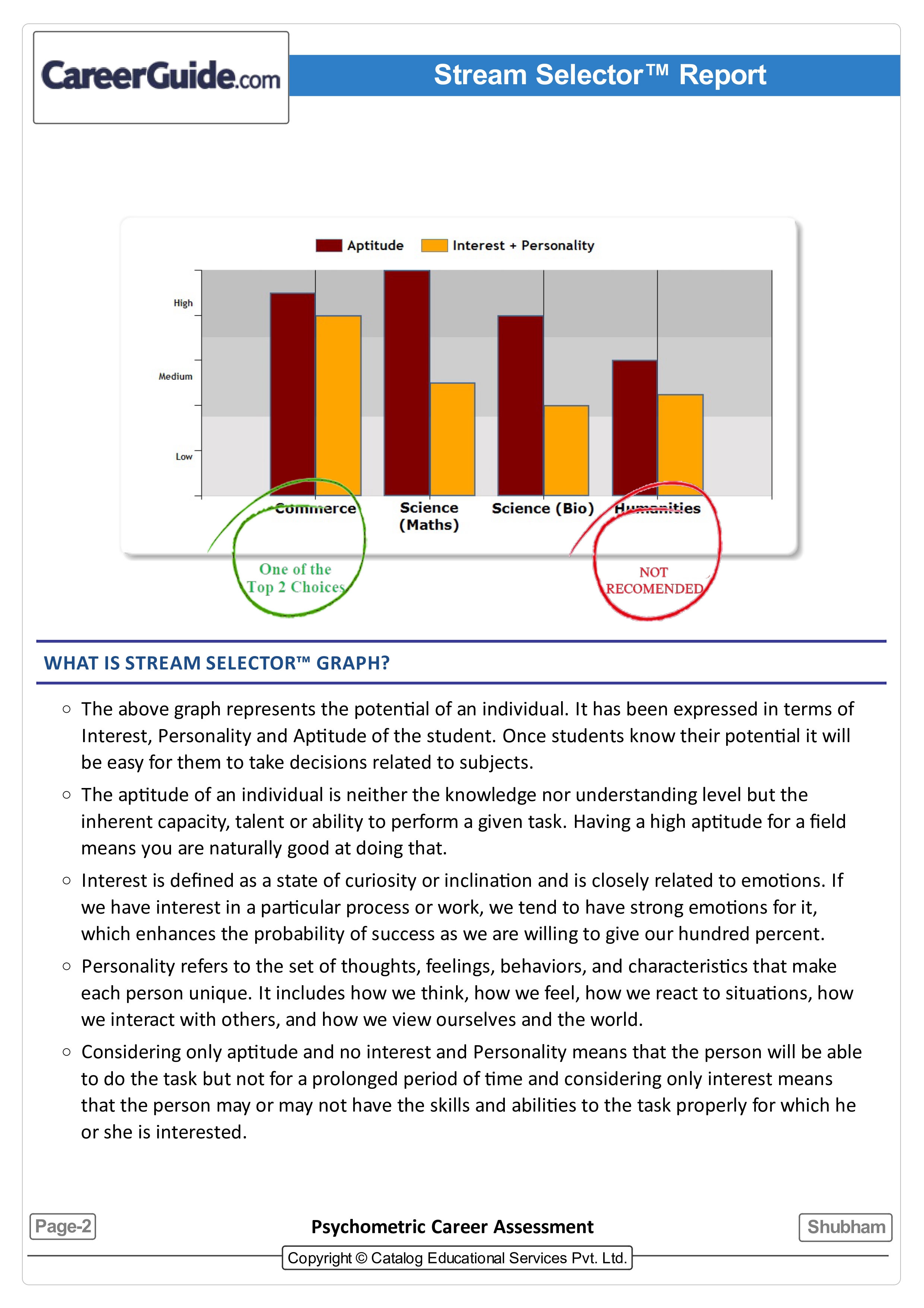 (stream selector test) report